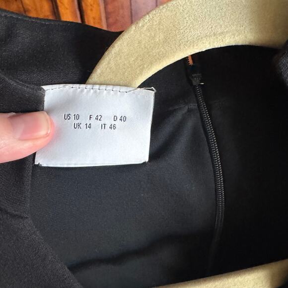 Akris Punto Black Sleeveless Fauz Wrap Sheath Slit Dress 10 - Picture 6 of 10